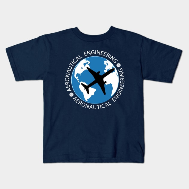 aeronautical engineering airplane engineer aero Kids T-Shirt by PrisDesign99